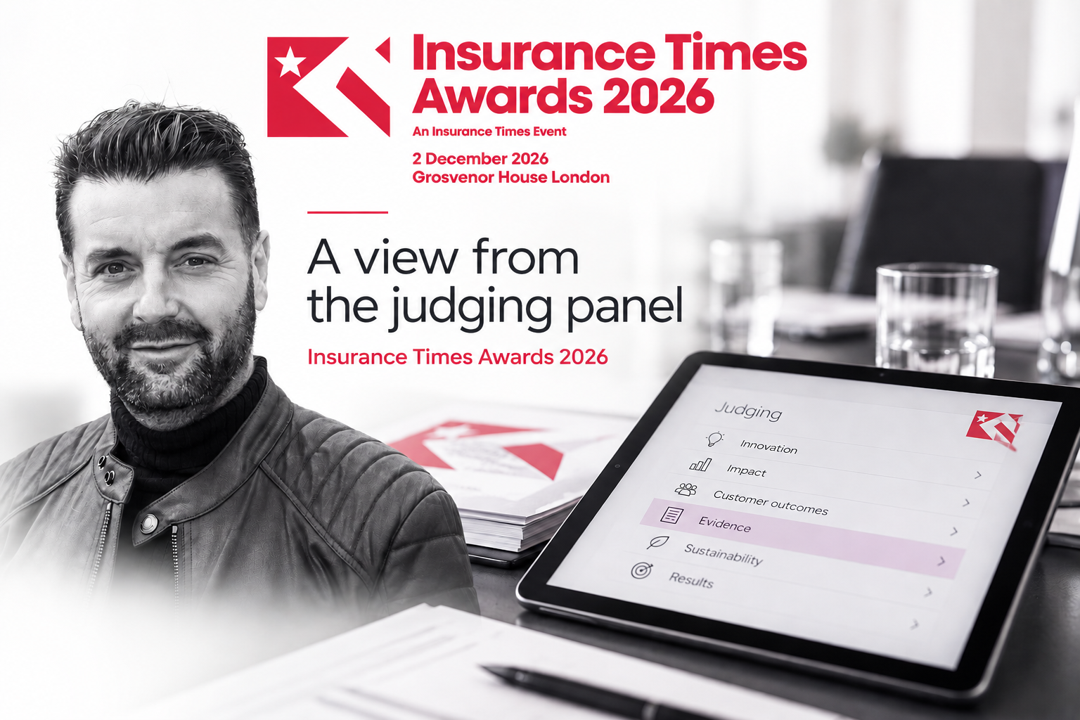 Nik Ellis returns as Judge at the Insurance Times Awards